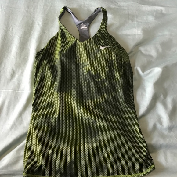 Nike racerback tank w built in bra - Picture 1 of 4